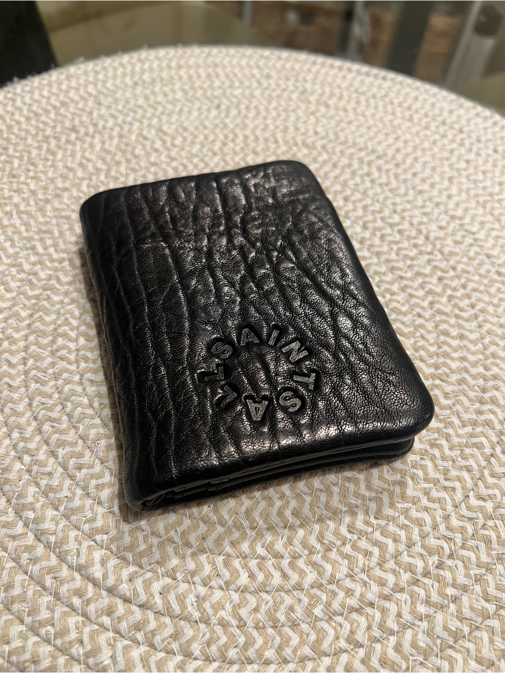AllSaints Myles Puffy Leather Bifold Wallet